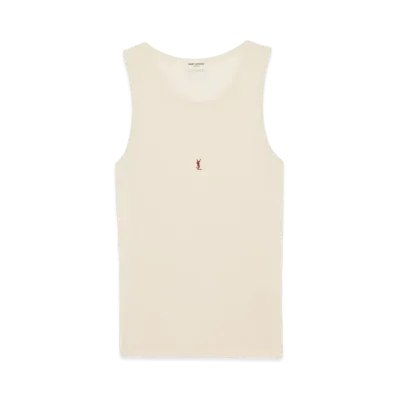 Saint Laurent Women's Cassandre Tank Top "Beige Rouge"