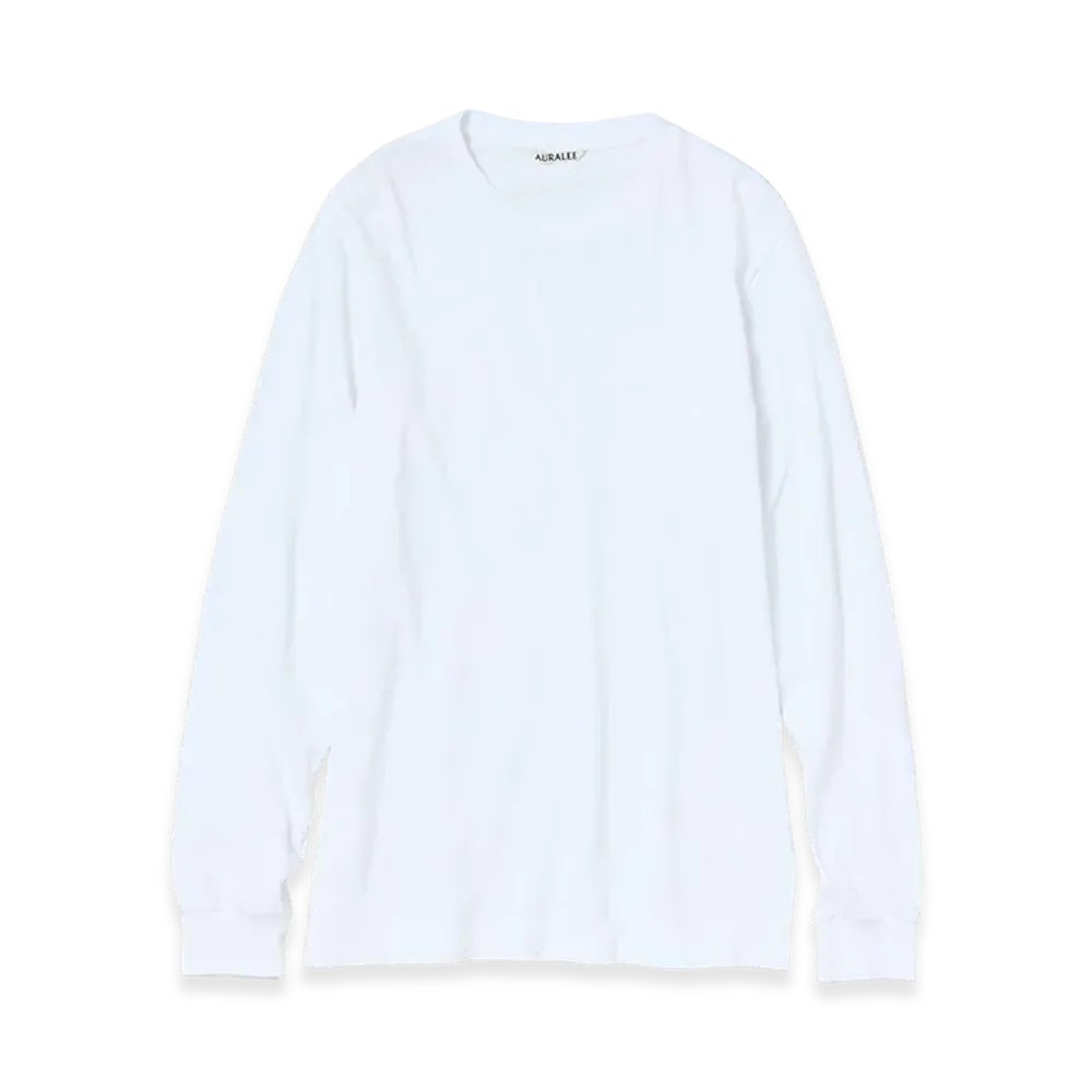 AURALEE Women's Seamless L/S Tee "White"
