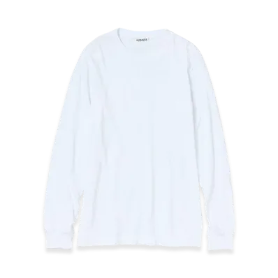 AURALEE Women's Seamless L/S Tee "White"