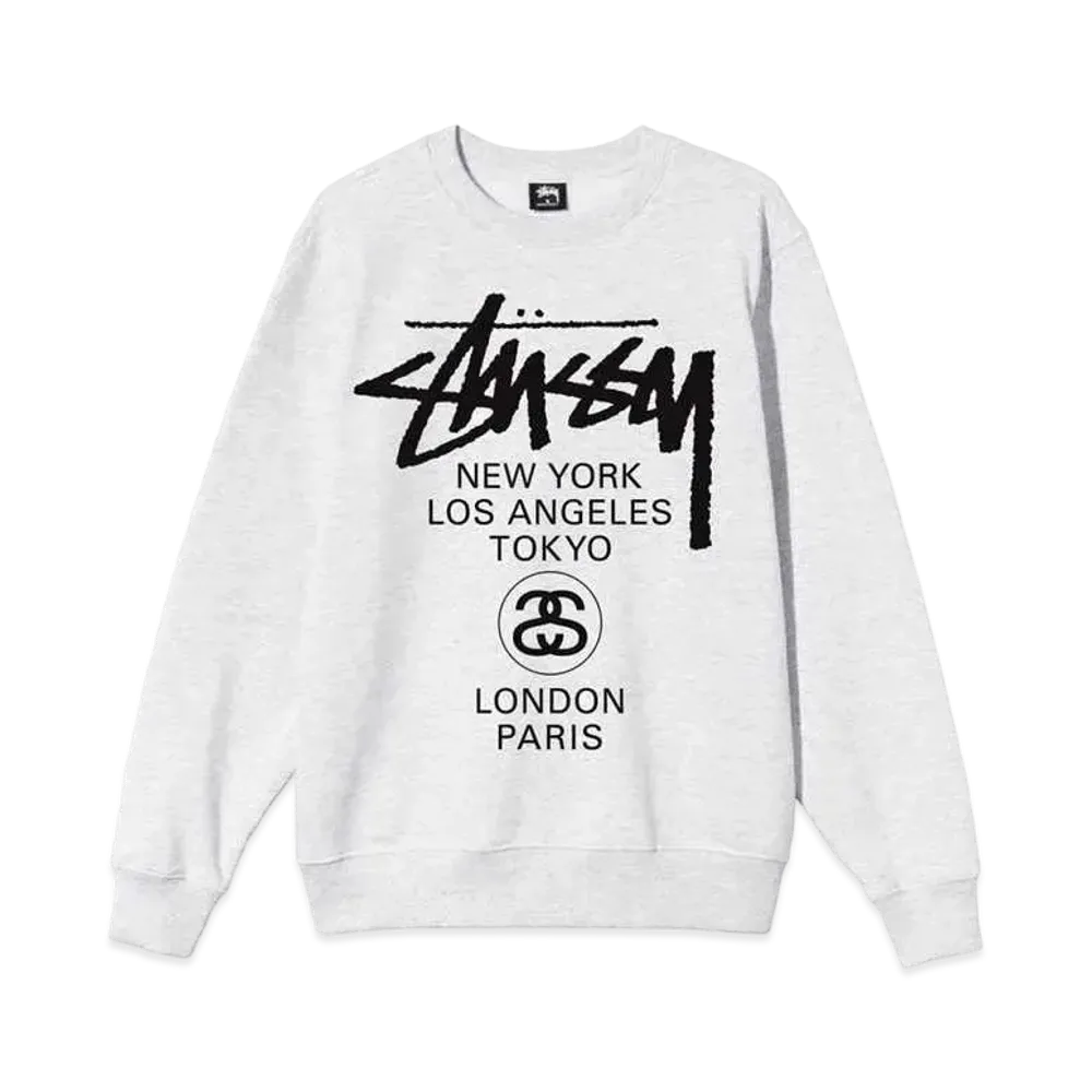 Stussy WORLD TOUR CREW "Grey"