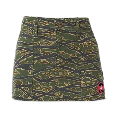 HYSTERIC GLAMOUR Noise Patch Military Low Rise Mini Skirt Women "Camo"