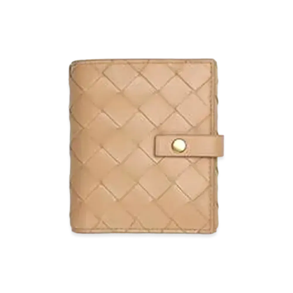 Bottega Veneta Bifold Flap Wallet "Almond"