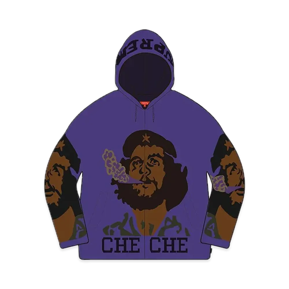Supreme Che Hooded Zip Up Sweater "Purple"