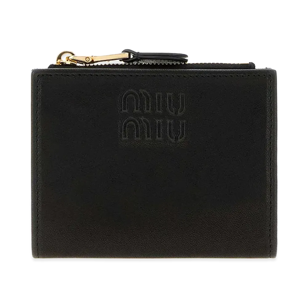 MIU MIU Women's Nappa Leather Wallet "Black"