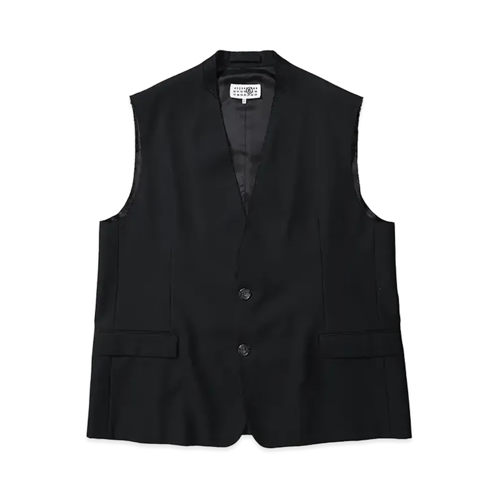 MM6 Maison Margiela V-Neck Tailored Vest "Black"