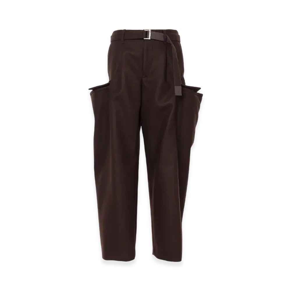 sacai Wool Melton Pants "Brown"