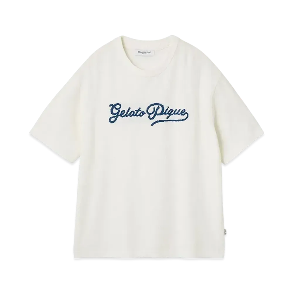 GELATO PIQUE Homme Airy Moko Marine Jacquard Pullover "Off White"