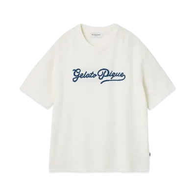GELATO PIQUE Homme Airy Moko Marine Jacquard Pullover "Off White"