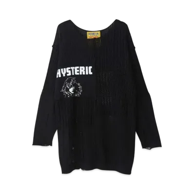 HYSTERIC GLAMOUR The Hysteric Woman Crash Sweater "Black"