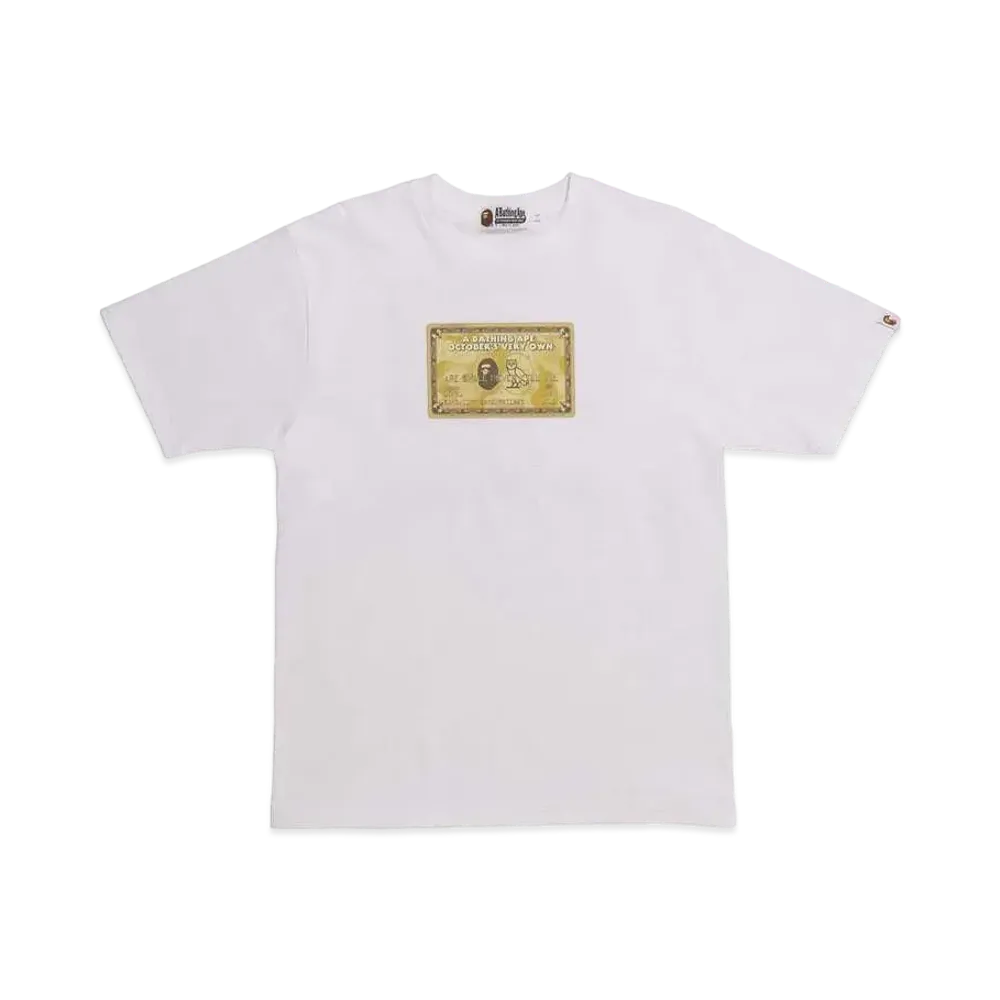 A BATHING APE X OVO CARD TEE "White"