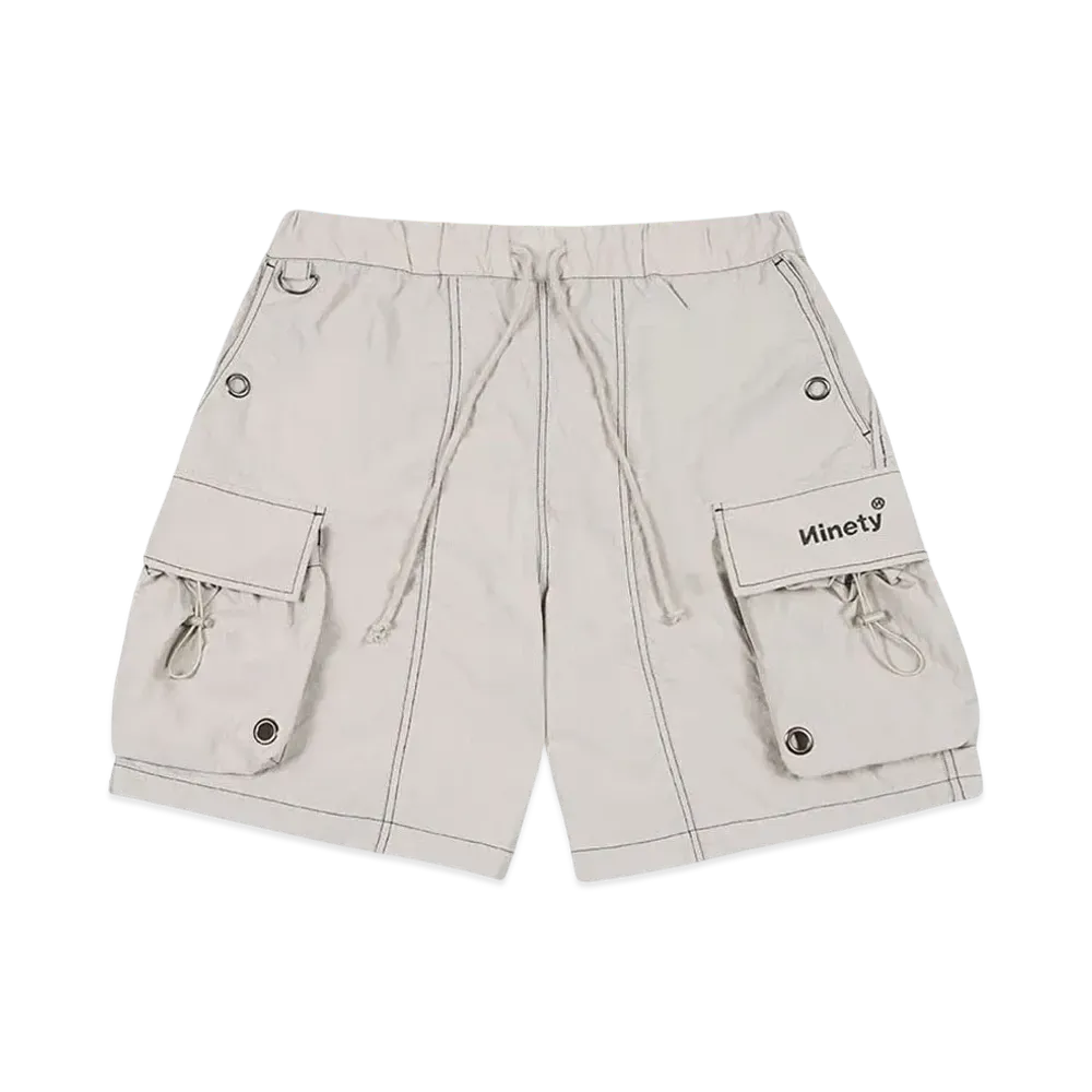 9090 Tech Logo Nylon Half Pants "Space Gray"