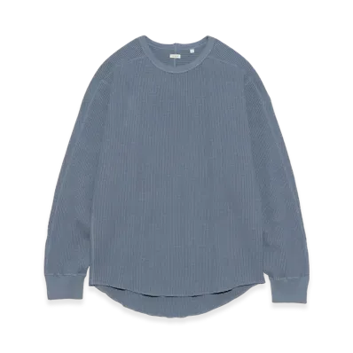nanamica Crew Neck Thermal Sweat "BlueGray"