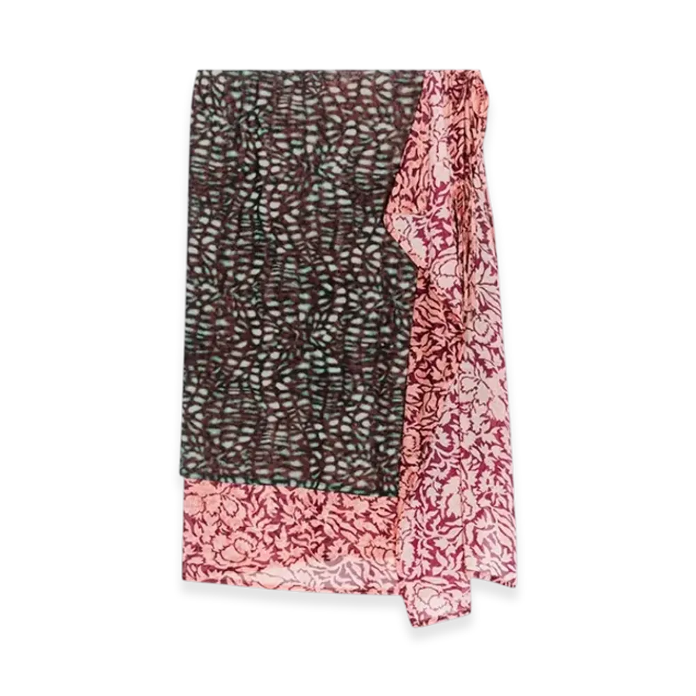 DRIES VAN NOTEN Women's Double Layered Skirt "Malachite"