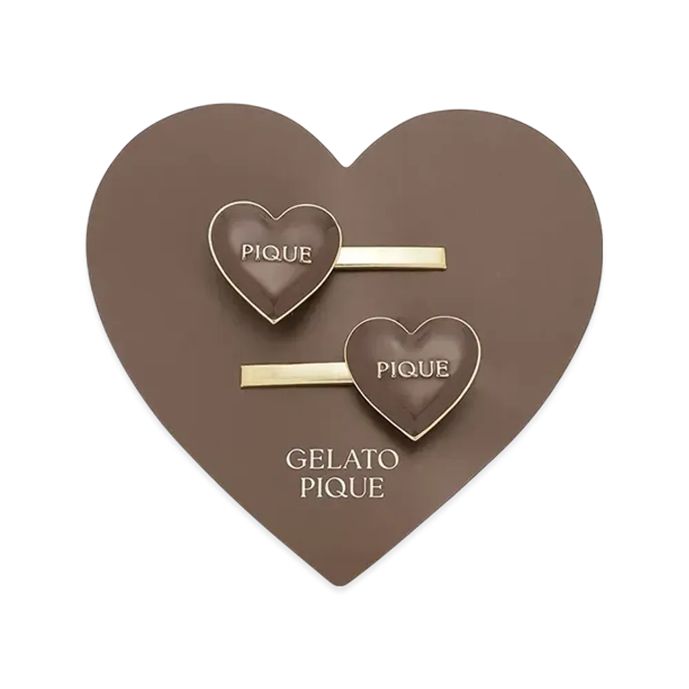 GELATO PIQUE Heart Hairpin Set "Brown"
