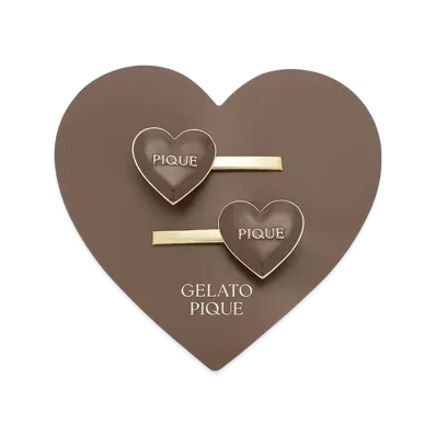 GELATO PIQUE Heart Hairpin Set "Brown"