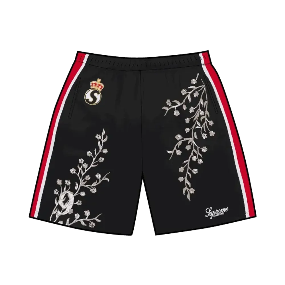 Supreme Floral Soccer Short "Black"