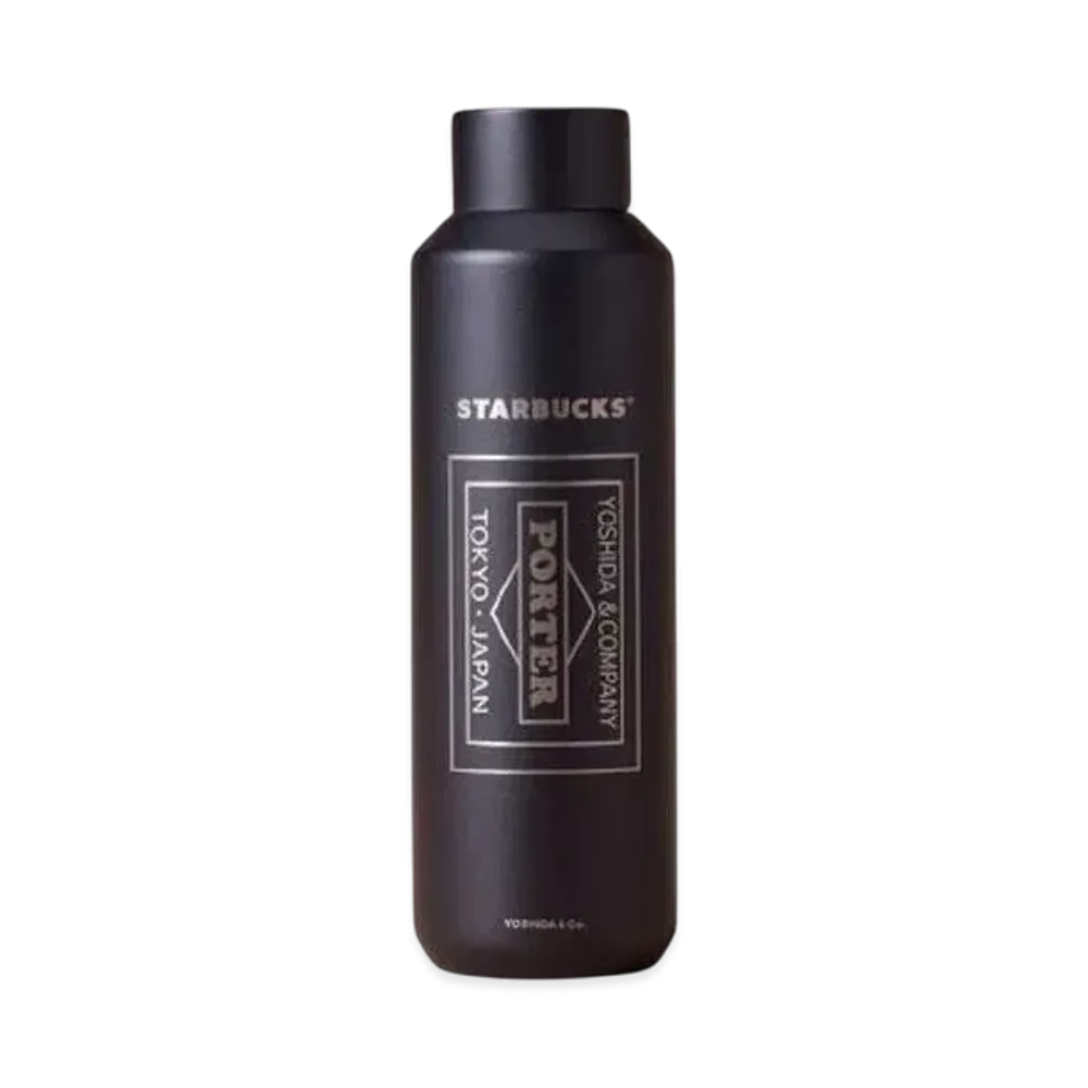 PORTER x STARBUCKS Recycled Stainless Bottle 591ml "Matte Black"