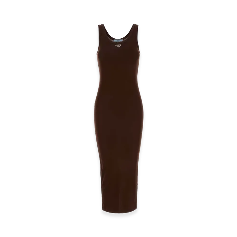 PRADA Women's Cotton Dress "Brown"