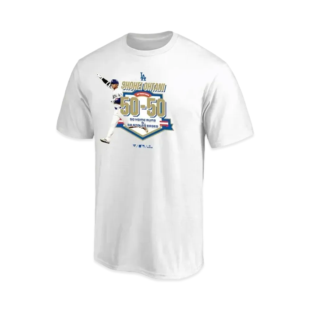 MLB Los Angeles Dodgers Shohei Ohtani 50-50 Club Achievement T-shirt Kids "White"