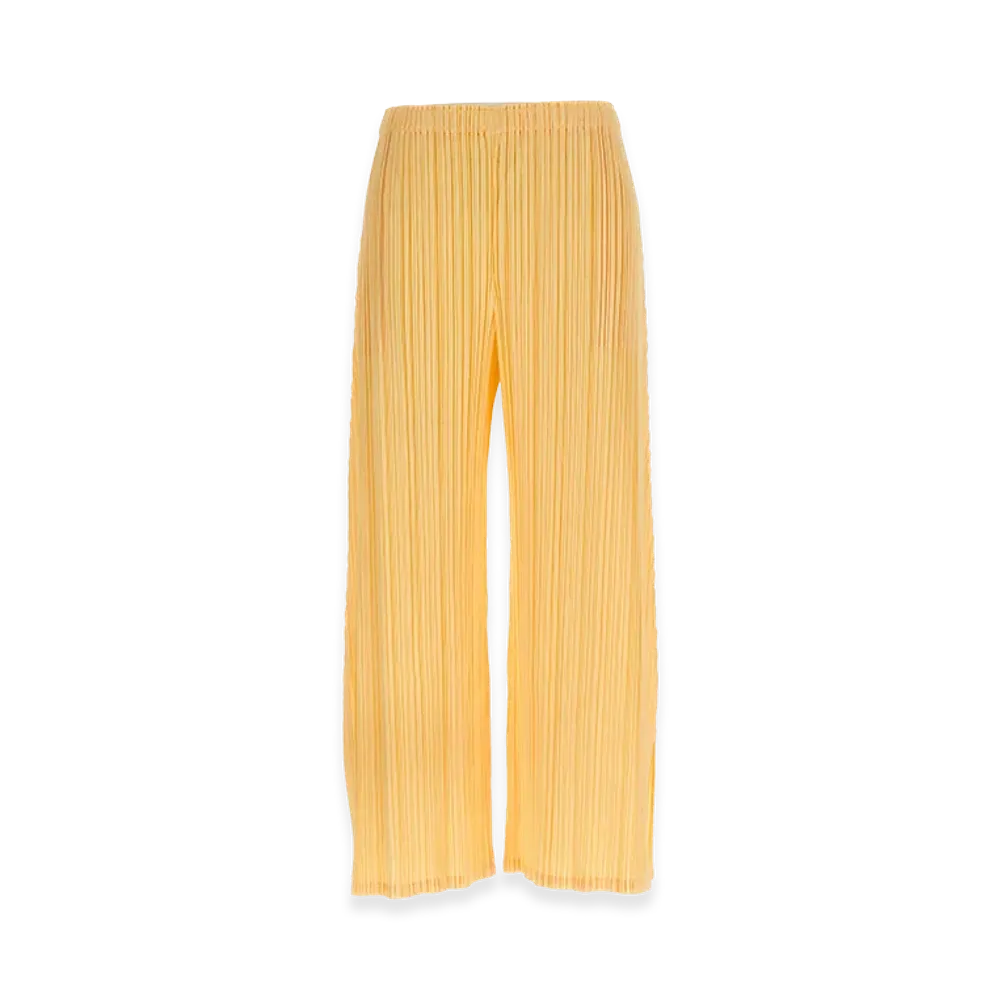 PLEATS PLEASE ISSEY MIYAKE Women's Mellow Pleats Pants "Yellow"