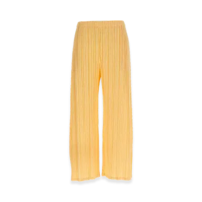 PLEATS PLEASE ISSEY MIYAKE Women's Mellow Pleats Pants "Yellow"