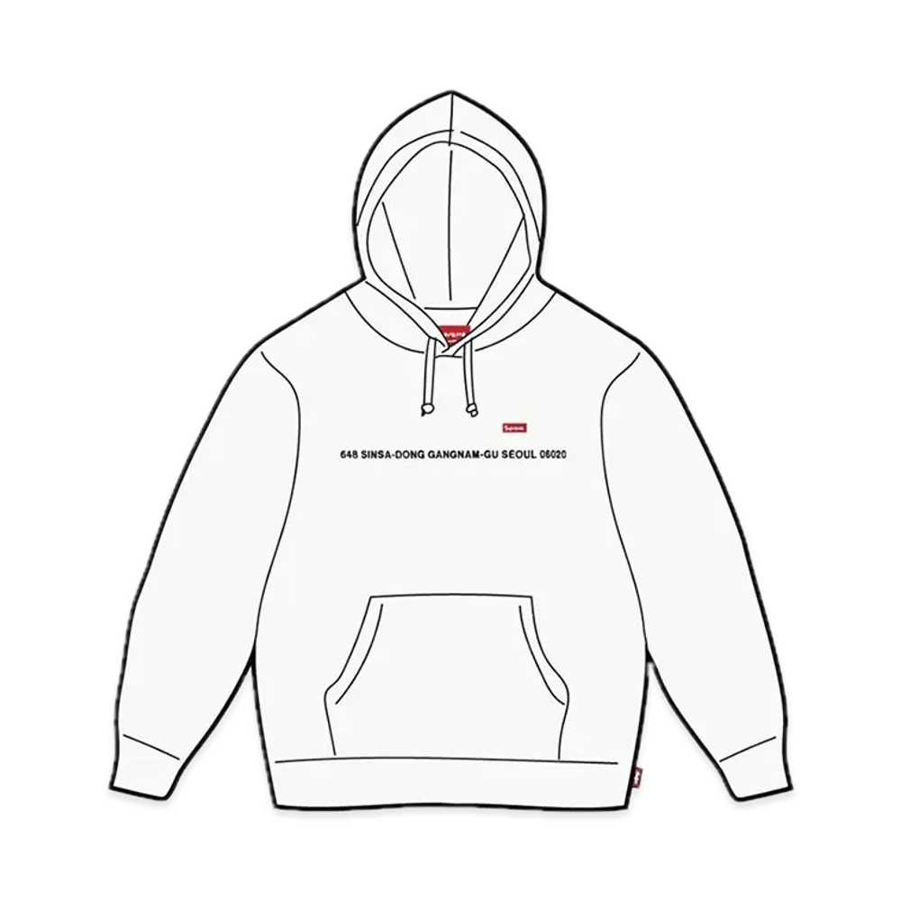 Supreme Shop Small Box Hooded Sweatshirt Seoul "White"