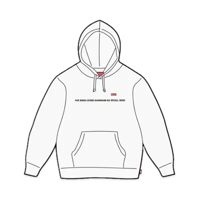 Supreme Shop Small Box Hooded Sweatshirt Seoul "White"
