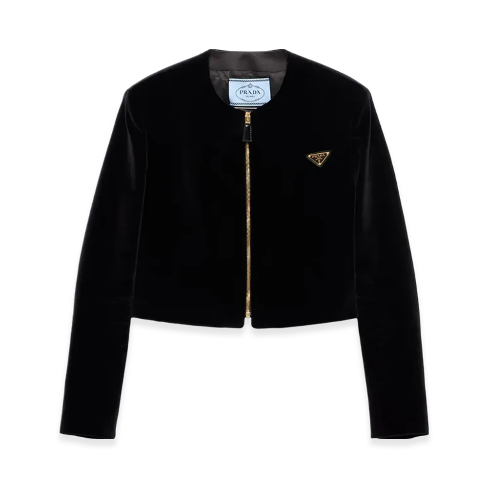 PRADA Women's Velvet Jacket "Black"