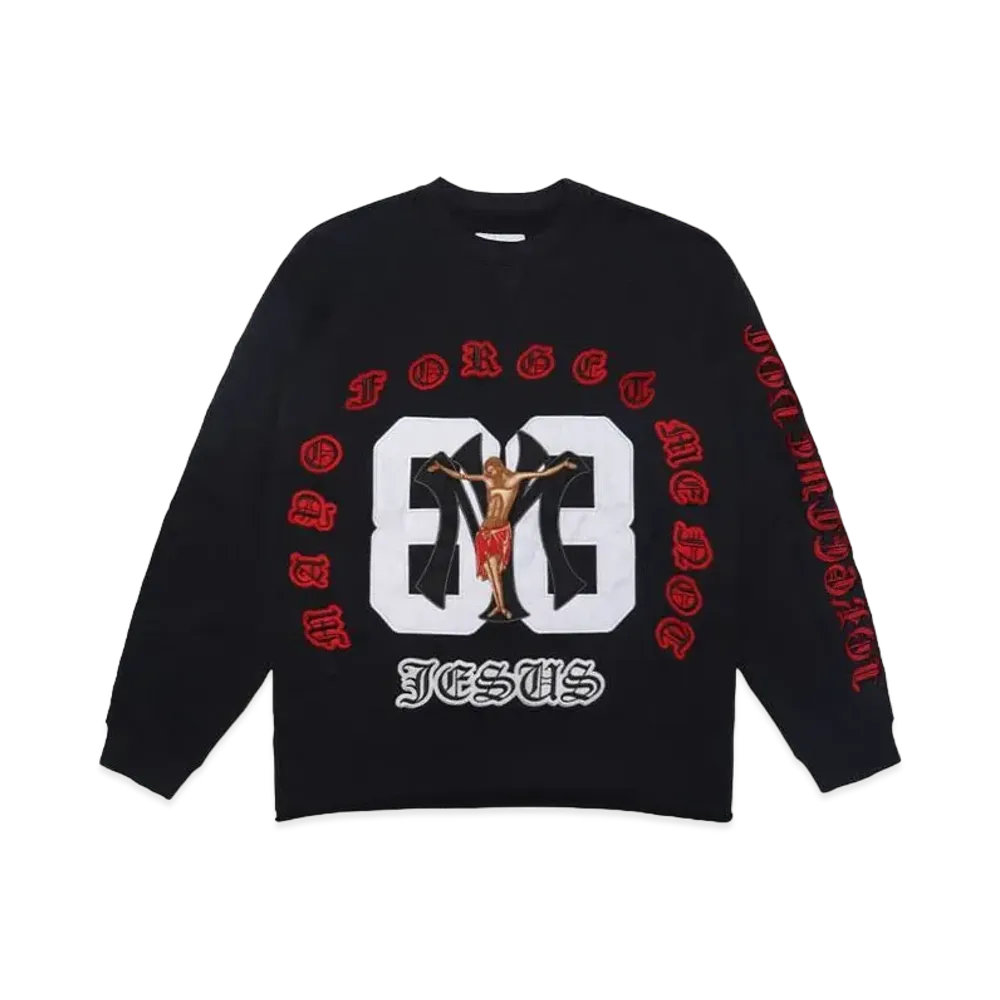 MAYO HEAVEN&HELL Embroidery Crew nec "BLACK"