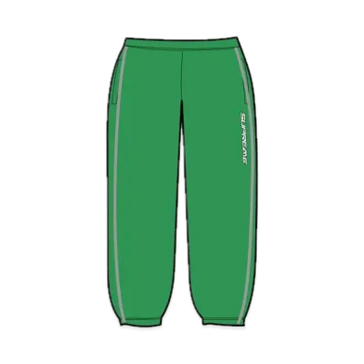 Supreme Contrast Zip Warm Up Pant "Green"