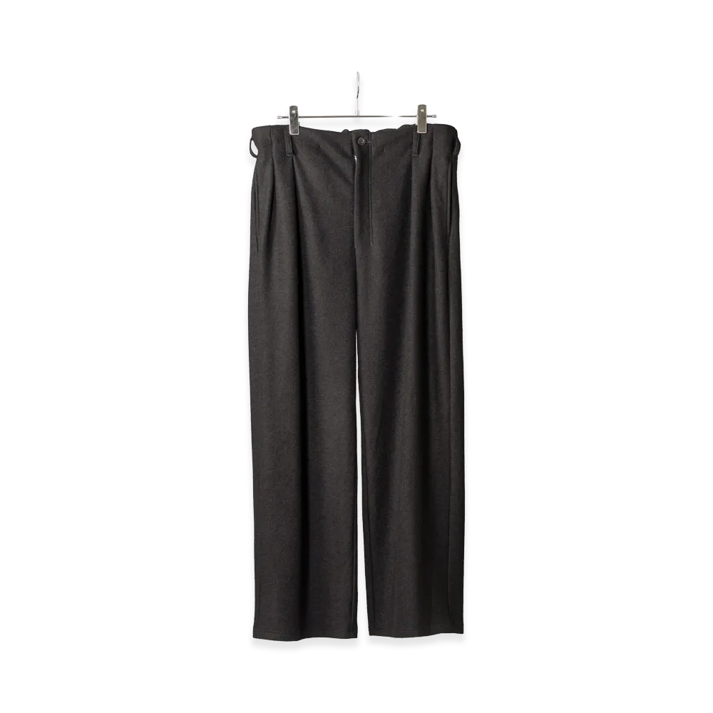ANCELLM Wool Cut Slacks "Black"