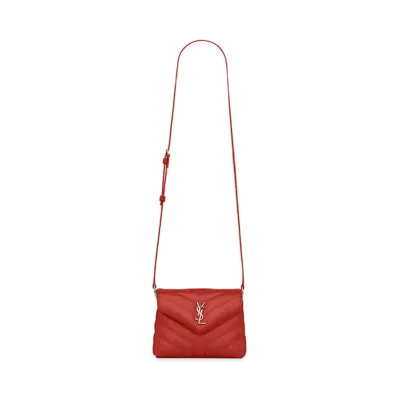 Saint Laurent Loulou Toy Bag In Matelasse Y Leather "Orange"