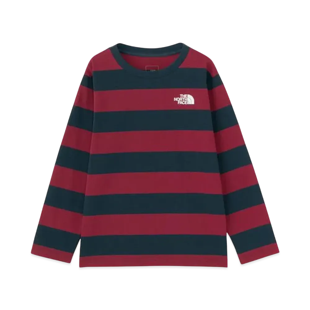 The North Face Kids Long Sleeve Field Border Tee "Beetroot"