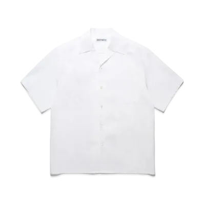 WACKO MARIA Tessitura Monti / Open Collar Shirt "White"