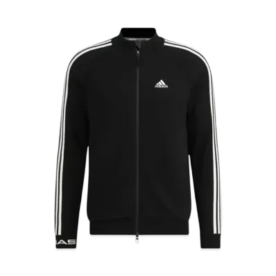 adidas 3-Stripes Windproof Long Sleeve Lining Full Zip Sweater "Black"