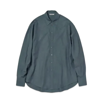 AURALEE High Count Finx Ox Dolman Sleeve Shirt "Dark Blue"