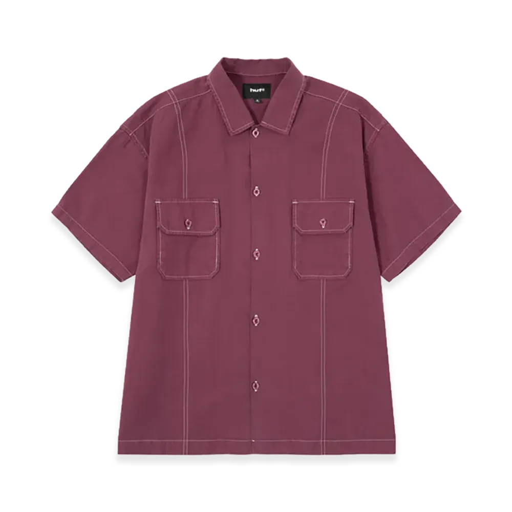 HUF Co-Op Contrast Dyed Shirt "Burgundy"