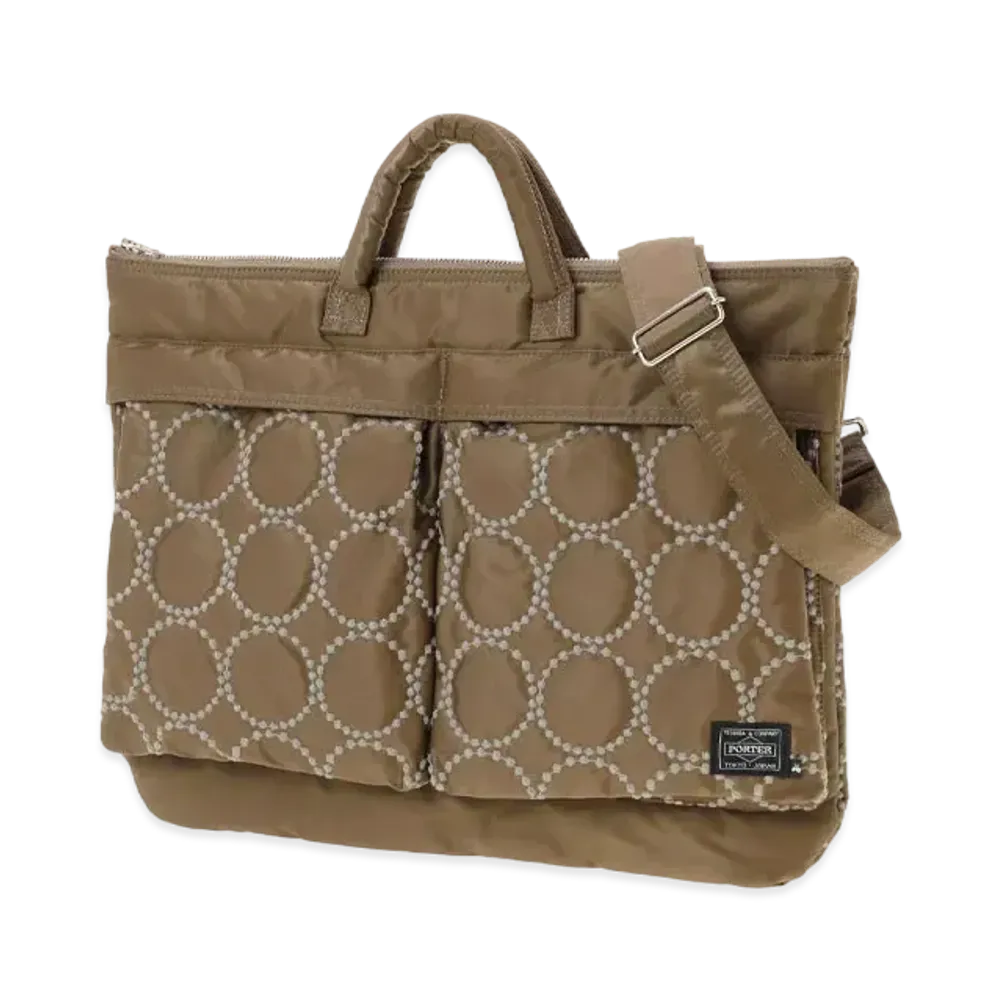PORTER x mina perhonen Tambourine 2Way Short Helmet Bag "Beige"