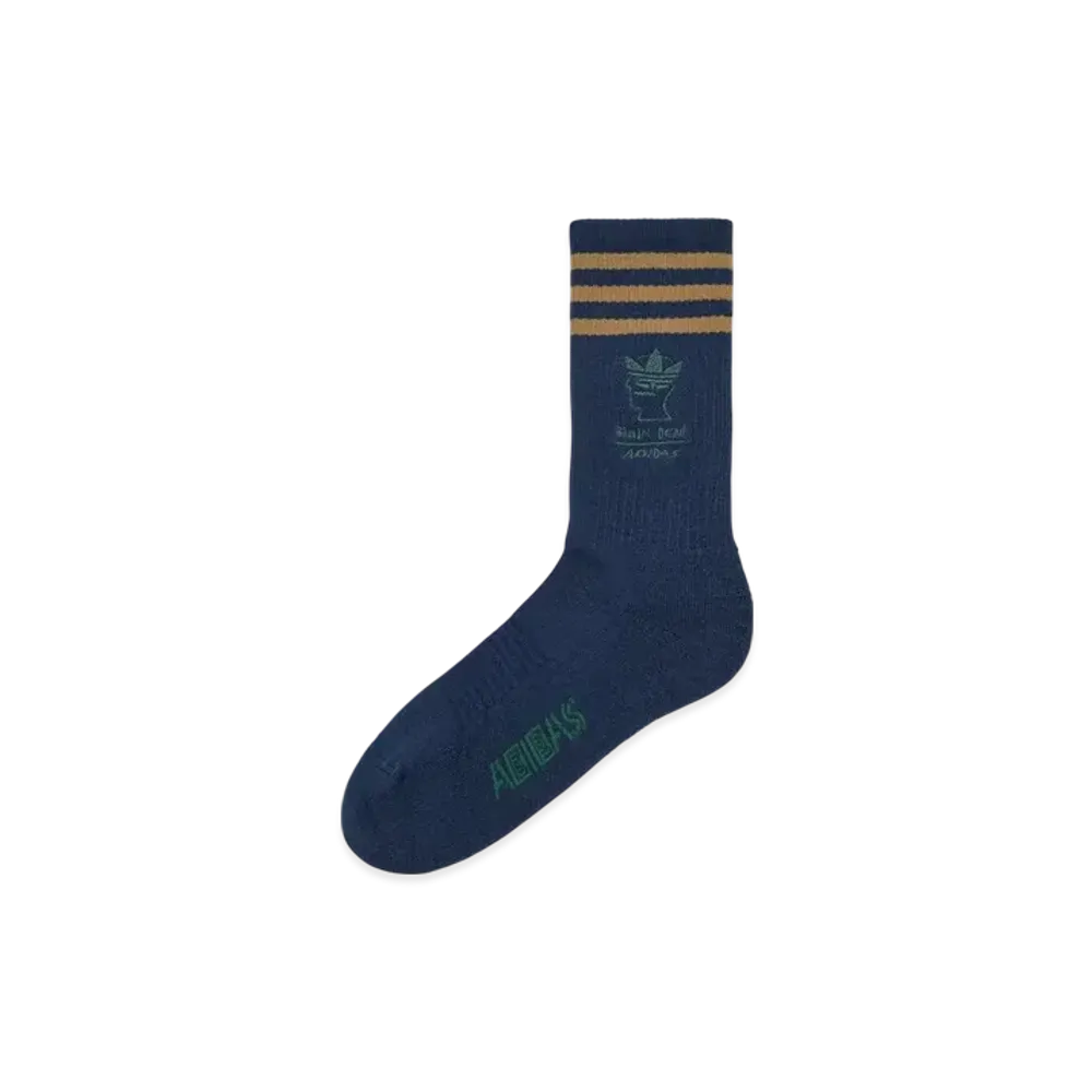 adidas x Brain Dead Sock "Collegiate Navy/Brown Desert/Amazon Green"