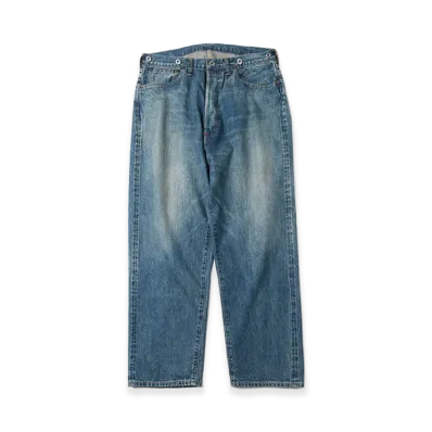 A.PRESSE No.22 Washed Wide Denim Pants "Indigo"
