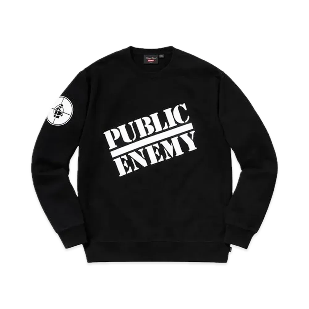 Supreme x UNDERCOVER Public Enemy Crewneck Sweatshirt "Black"