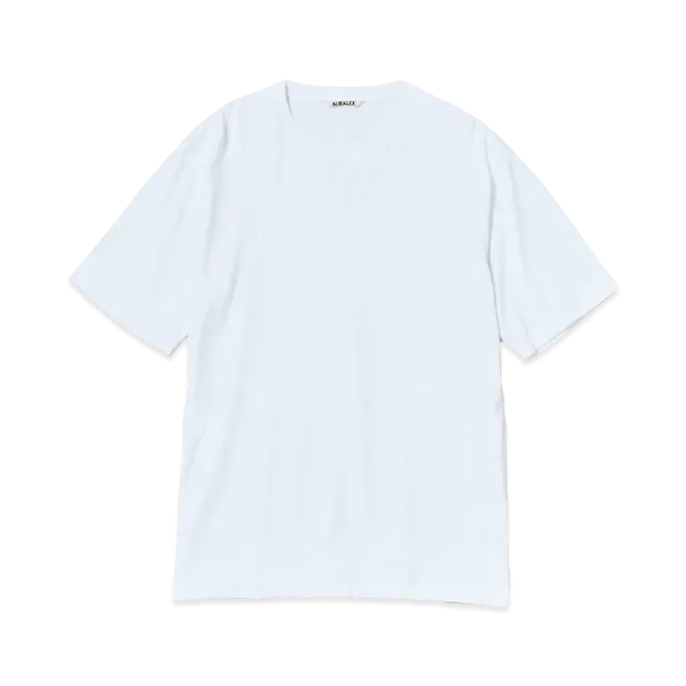 AURALEE Luster Plaiting Tee "White"