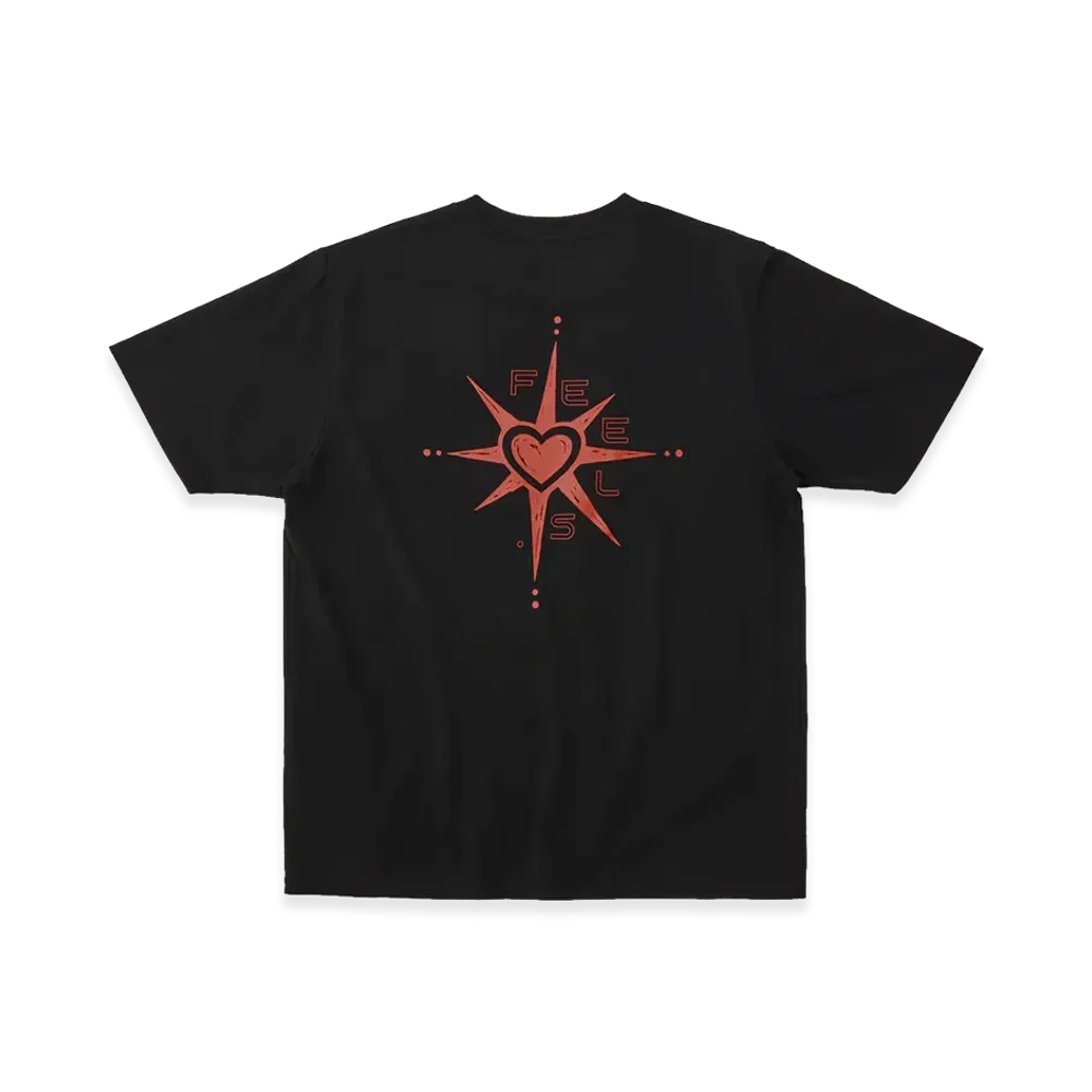 FEELS. Love Icon Print T-Shirt "Black"