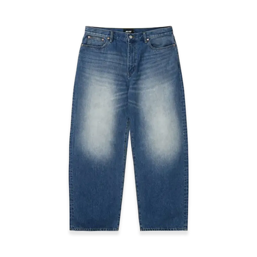 PALACE Le Script P90 Baggy Jean "Distress Blue Wash"