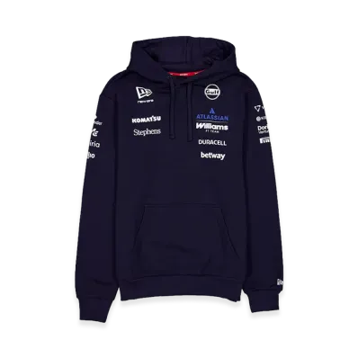 NEW ERA French Terry Sweatshirt Pullover Hoodie Atlassian Williams F1 Team Replica "Navy"