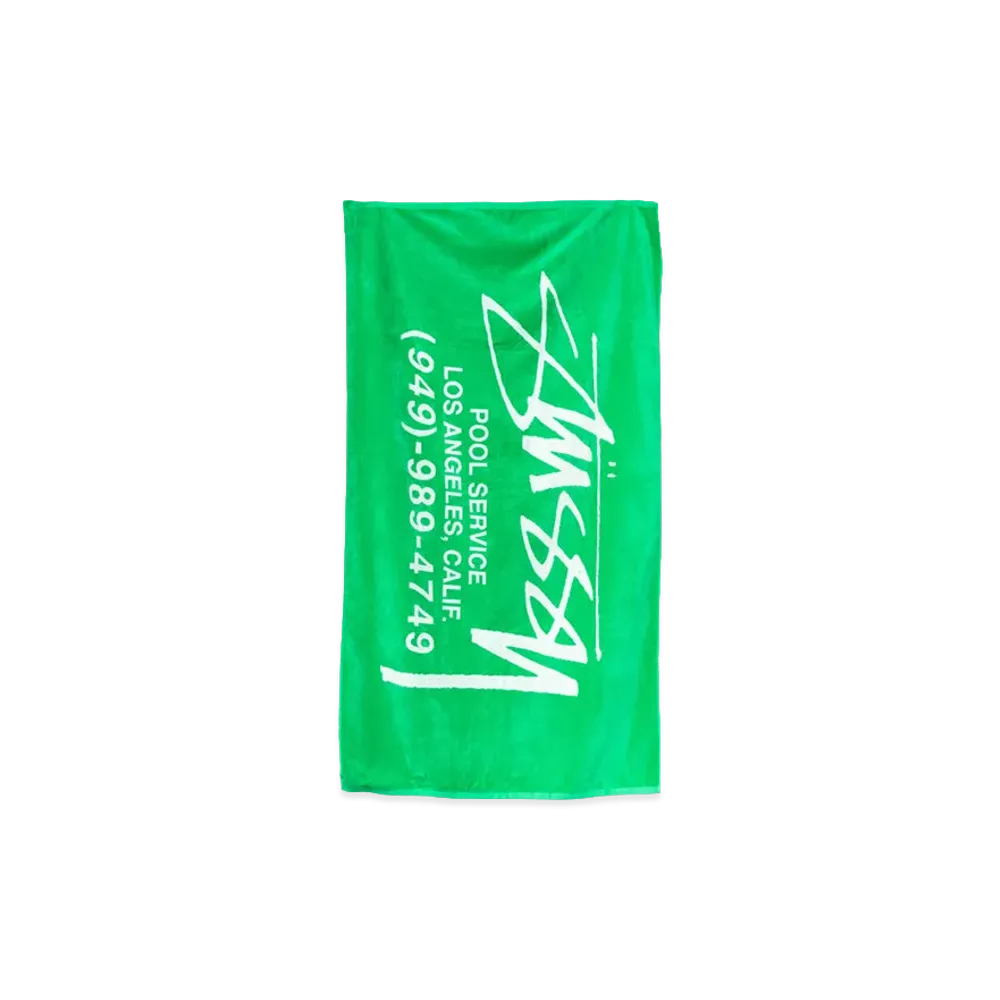 Stussy Pool Service Beach Towel "Green"