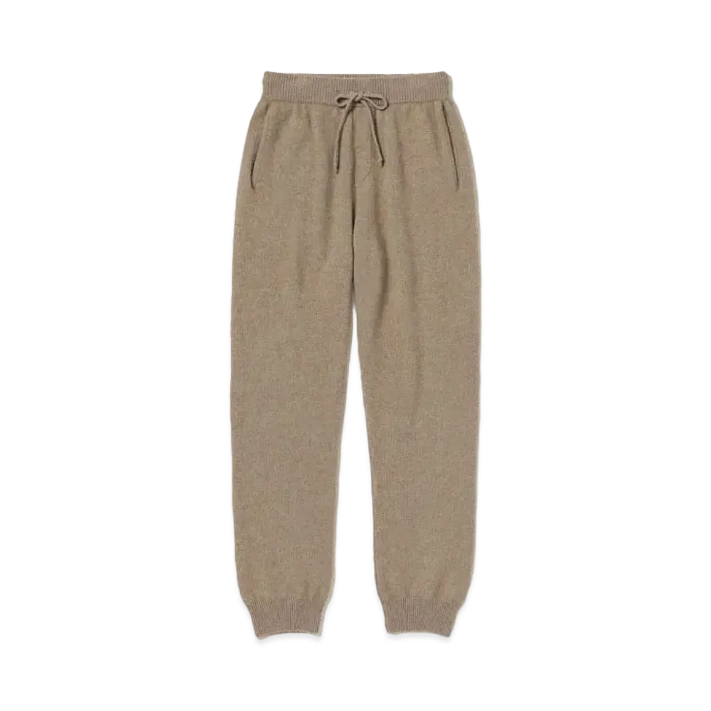AURALEE Baby Cashmere Knit Pants "Natural Brown"