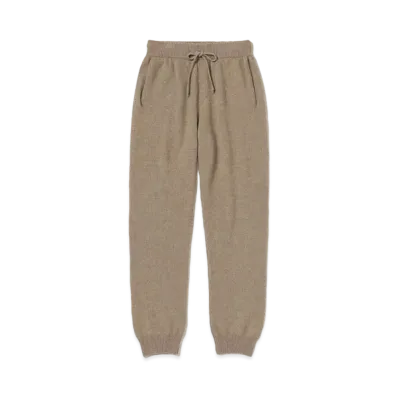 AURALEE Baby Cashmere Knit Pants "Natural Brown"