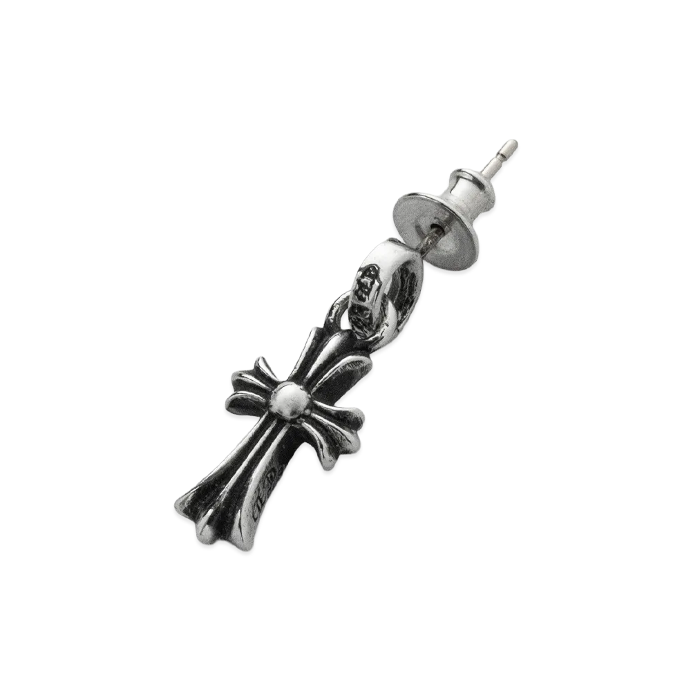 Chrome Hearts CH Cross Baby Fat Earrings "Silver"