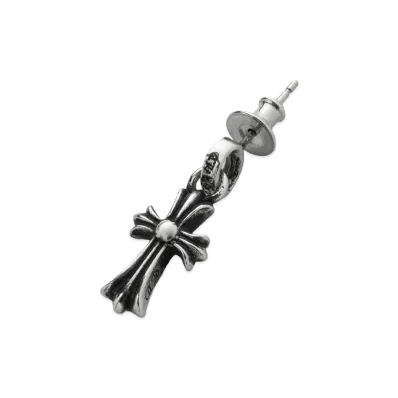 Chrome Hearts CH Cross Baby Fat Earrings "Silver"